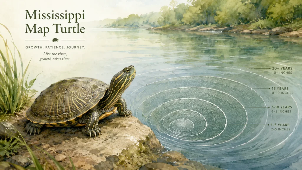 How Big Can a Mississippi Map Turtle Get